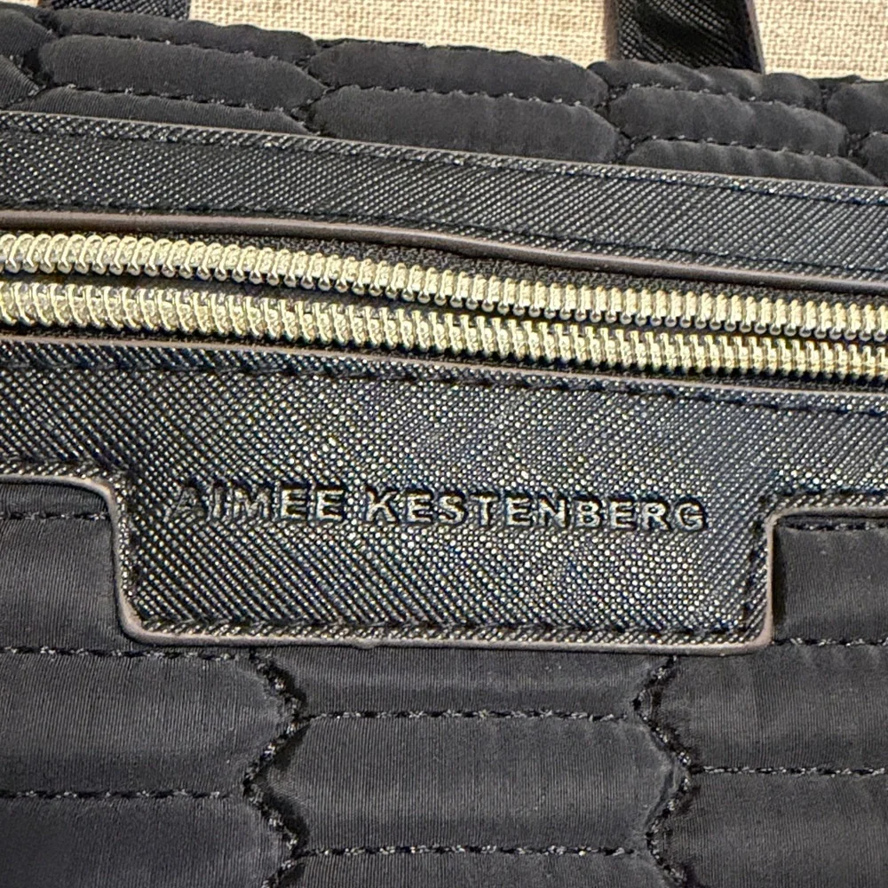 Aimee Kestenberg Quilted “Sardinia” Nylon Black Backpack